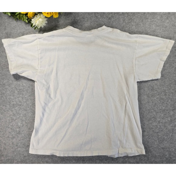 Vintage Y2K Sideout Tee White July 4th 2000 American Flag TShirt Grunge Kids Med - Picture 11 of 11